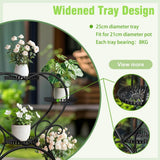 Gardening Tools: Rolling Metal Plant Stand Indoor Outdoor Garden Display Shelf