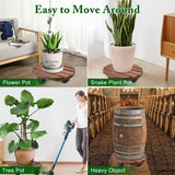 Outdoor Chairs: Wooden Plant Caddy Stand 2-Pack 360� Rotating Casters