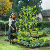 Fencing: XL Heavy Duty Garden Trellis for Climbing Plants with Netting