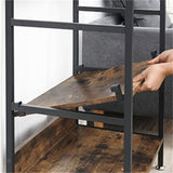 Clothing & Wardrobe Storage: Heavy Duty Clothes Rack 3 Tiers MDF & Metal Iron Rail