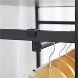 Clothing & Wardrobe Storage: Heavy Duty Clothes Rack 3 Tiers MDF & Metal Iron Rail