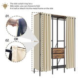 Clothing & Wardrobe Storage: XXL Heavy Duty Wardrobe Closet w/ Shelf, Drawer & Rack