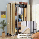 Clothing & Wardrobe Storage: XXL Heavy Duty Wardrobe Closet w/ Shelf, Drawer & Rack
