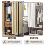 Clothing & Wardrobe Storage: XXL Heavy Duty Wardrobe Closet w/ Shelf, Drawer & Rack