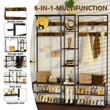 Audio Accessories: Corner Coat Stand with Shoe Bench Metal & MDF Organizer