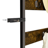 Audio Accessories: Corner Coat Stand with Shoe Bench Metal & MDF Organizer