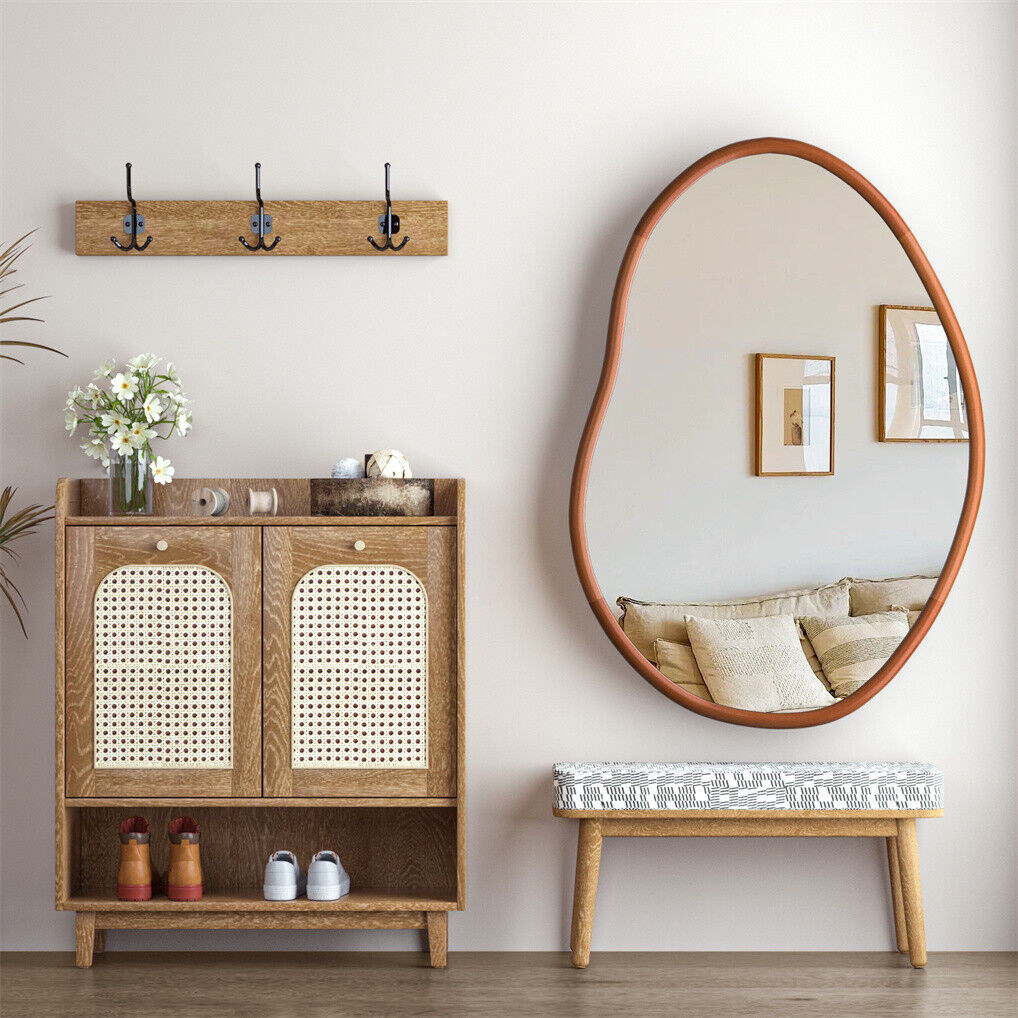 Mirrors: Small Art Deco Asymmetrical Wall Mirror 56x82cm