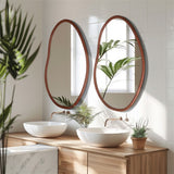 Mirrors: Small Art Deco Asymmetrical Wall Mirror 56x82cm