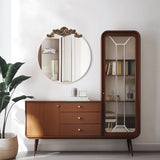 Mirrors: Baroque Antique Round Wall Mirror D�cor 60x64.5cm