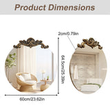 Mirrors: Baroque Antique Round Wall Mirror D�cor 60x64.5cm