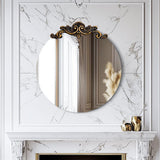 Mirrors: Baroque Antique Round Mirror 70x74.5 cm