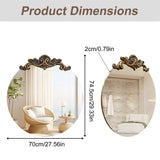 Mirrors: Baroque Antique Round Mirror 70x74.5 cm