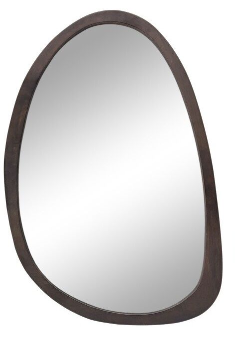 Mirrors: Antique Wooden Wall Mirror HD Odd Shaped Home Decor 50x70cm