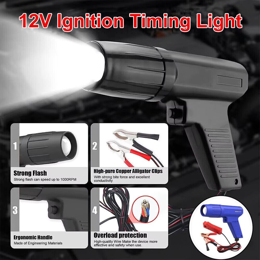 Automotive Repair & Speciality Tools: Universal 12V Ignition Timing Light Strobe Lamp 1.36m Cable