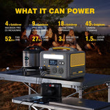 Batteries & Generators: Jump 600X 600W Power Station 110W Solar Panel 10A AC/DC