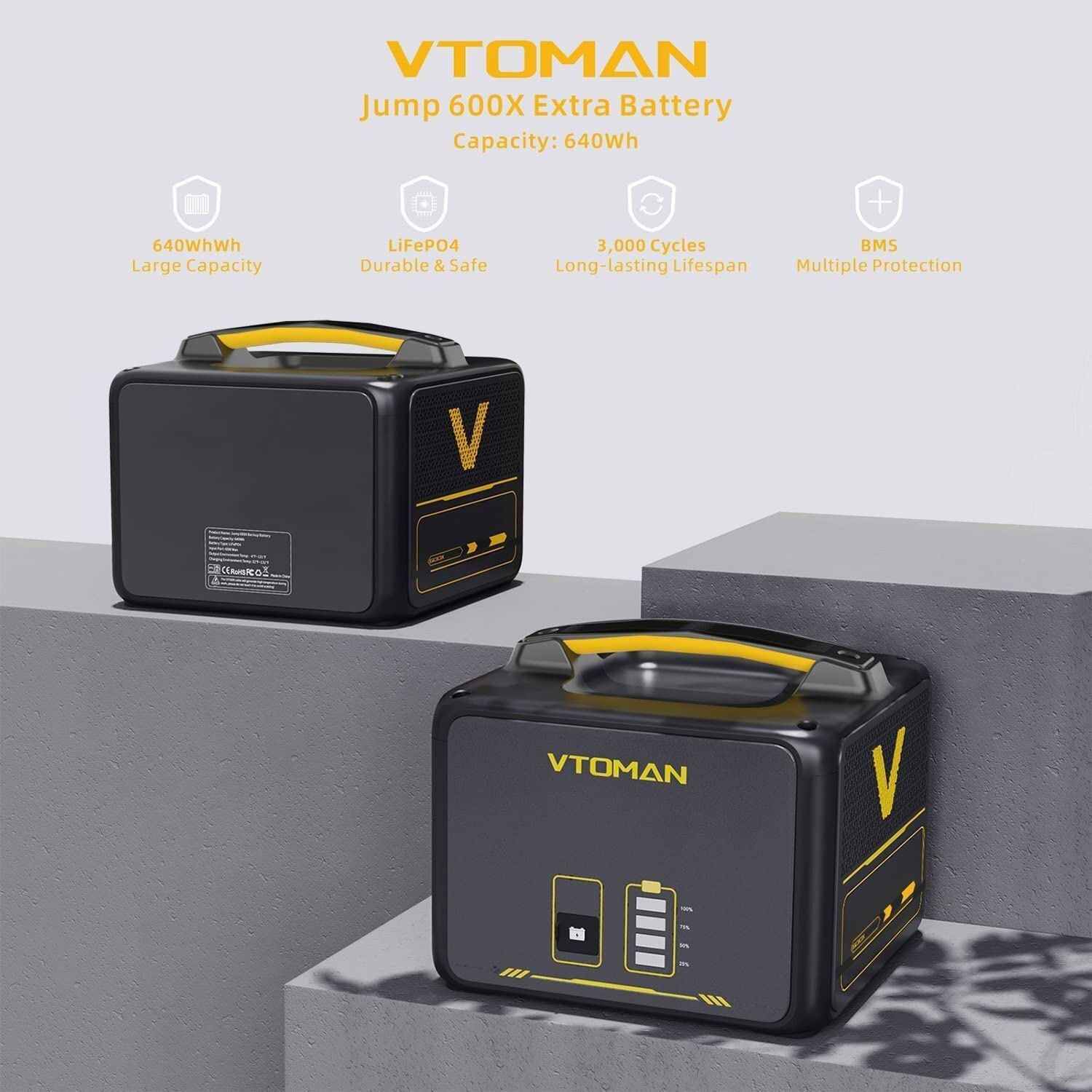 Power Banks & Chargers: 640Wh Solar Expansion Battery LiFePO4 BMS Jump 600X
