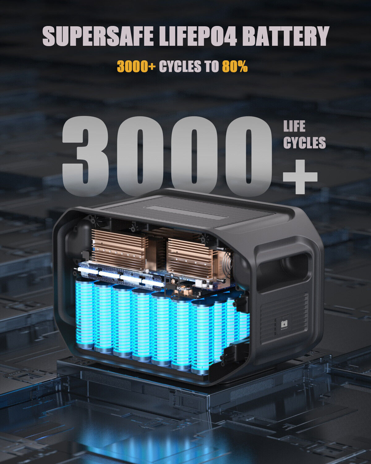 FlashSpeed 1500 1548Wh 10A AC/DC LiFePO4 Expansion Battery AU