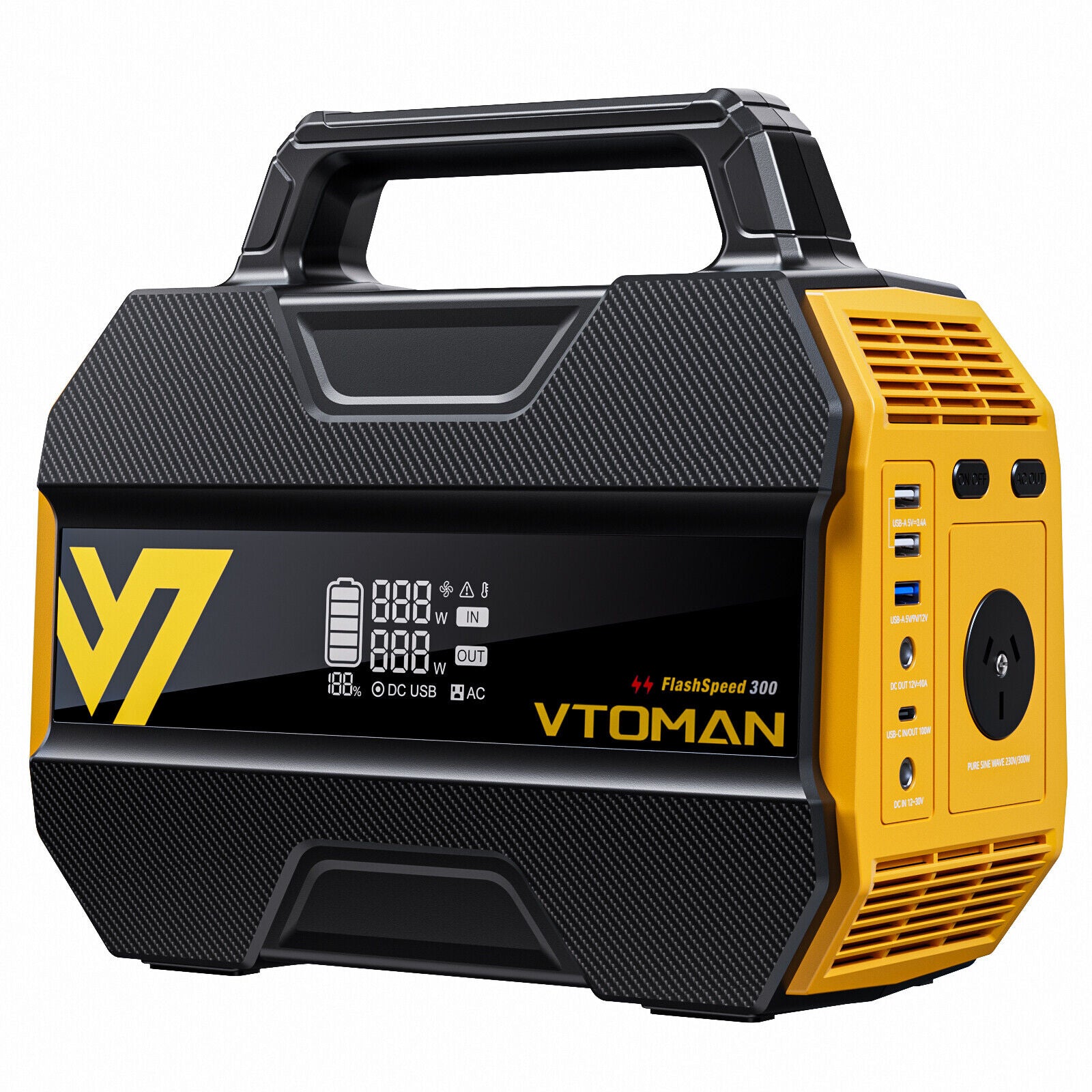Batteries & Generators: FlashSpeed 300 Solar Power Station 600W AC/DC for Camping AU