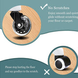 3 Swivel Rollerblade Chair Wheels, 7/16 Stem, All Floors - 5 Pack