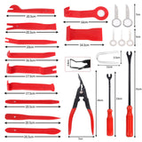 65pcs Car Trim Removal Tool Set Pry Bar Dash Kit