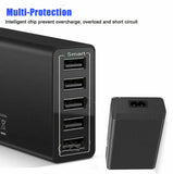 Powerboards & Adapters: 40W 5-Port USB Wall Charger Fast AC Adapter Multi Travel