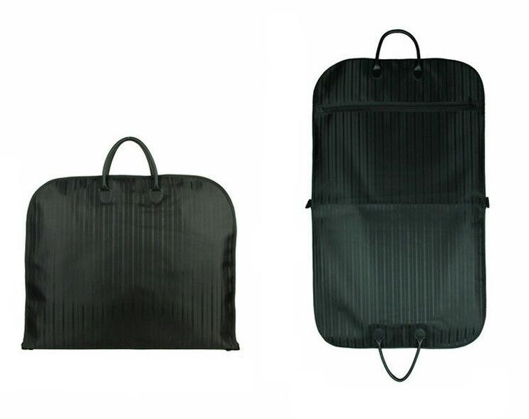 Clothing & Wardrobe Storage: Black Men Suit Cover Zippered Dustproof Garment Bag Travel Organizer