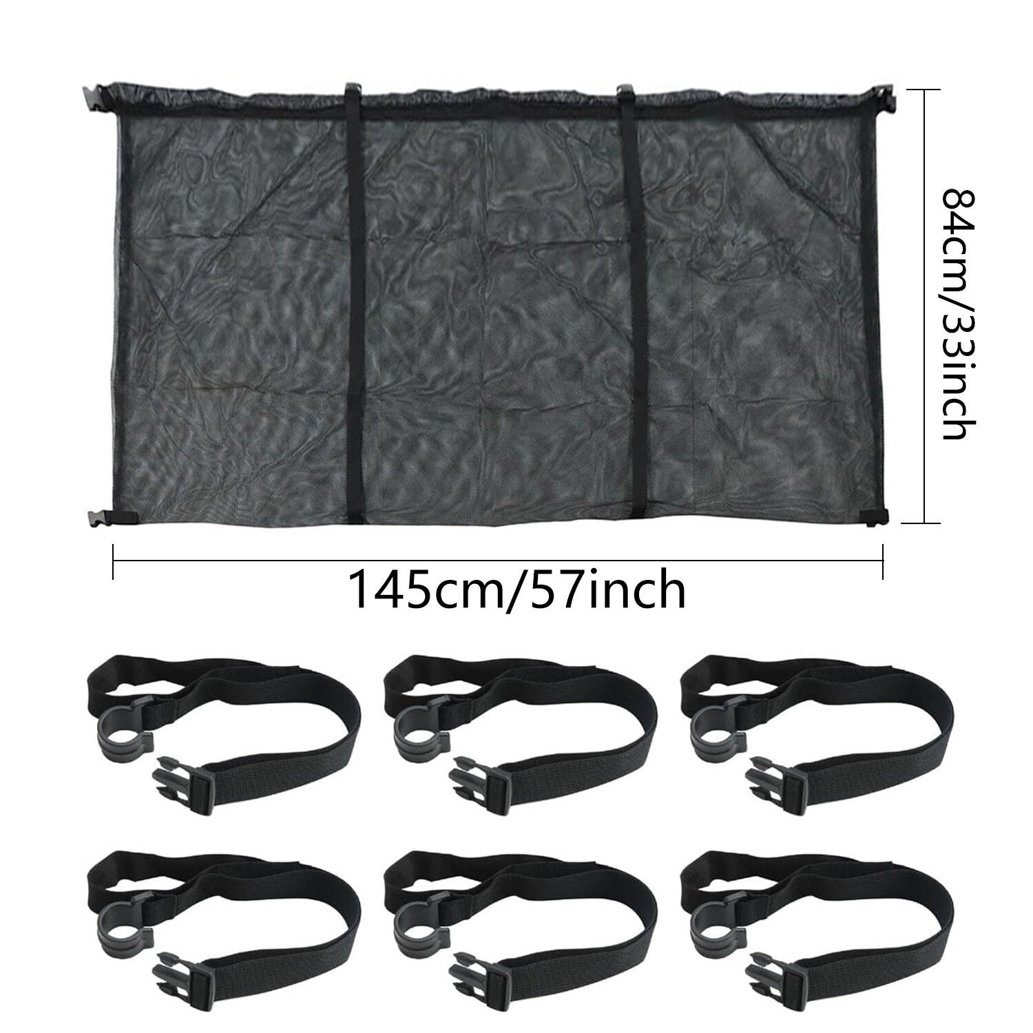 Cat Carriers & Crates: 145x145CM Heavy Duty Pool Toy Storage Net Bag Adjustable Organizer