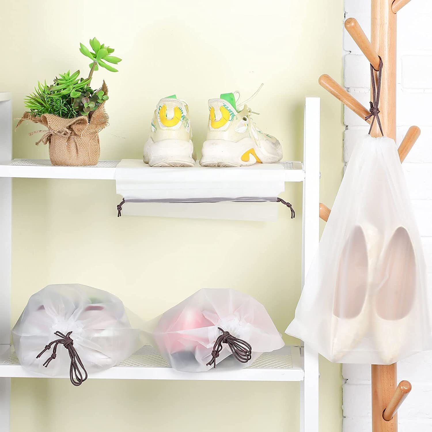 Cosmetic & Toiletry Bags: 10PCS Travel Shoe Bags Portable Storage Pouch Drawstring Dust Organizer