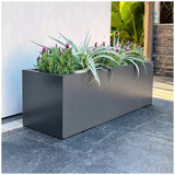 Fire Pits: Metal Designer Planter Box 900 x 300 x 300mm Charcoal