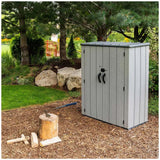 Sheds: Lifetime Vertical Shed With Shelves