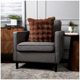 Cushions & Throws: Luxe Faux Fur Cushion 55 x 55cm Light Brown