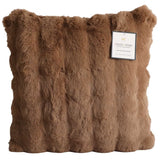 Cushions & Throws: Luxe Faux Fur Cushion 55 x 55cm Light Brown