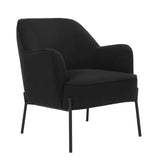 Arm Chairs & Recliners: Hugo upholstered armchair black