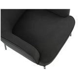Arm Chairs & Recliners: Hugo upholstered armchair black