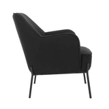 Arm Chairs & Recliners: Hugo upholstered armchair black