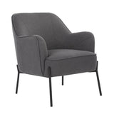 Arm Chairs & Recliners: Upholstered Armchair Dark Grey