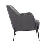 Arm Chairs & Recliners: Upholstered Armchair Dark Grey