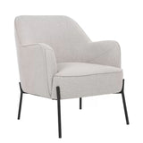 Arm Chairs & Recliners: Hugo upholstered armchair ivory