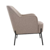 Arm Chairs & Recliners: Hugo upholstered armchair light brown