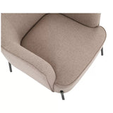 Arm Chairs & Recliners: Hugo upholstered armchair light brown