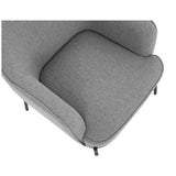 Arm Chairs & Recliners: Hugo upholstered armchair light grey