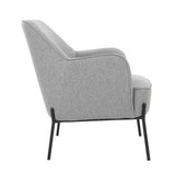 Arm Chairs & Recliners: Hugo upholstered armchair light grey