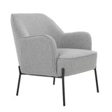 Arm Chairs & Recliners: Hugo upholstered armchair light grey