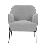 Arm Chairs & Recliners: Hugo upholstered armchair light grey