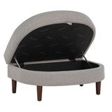 Accent Chair with Storage Ottoman