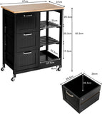 Makeup Organisation & Storage: Kitchen Island Cart with Storage, Drawers, Shelves