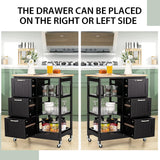 Makeup Organisation & Storage: Kitchen Island Cart with Storage, Drawers, Shelves