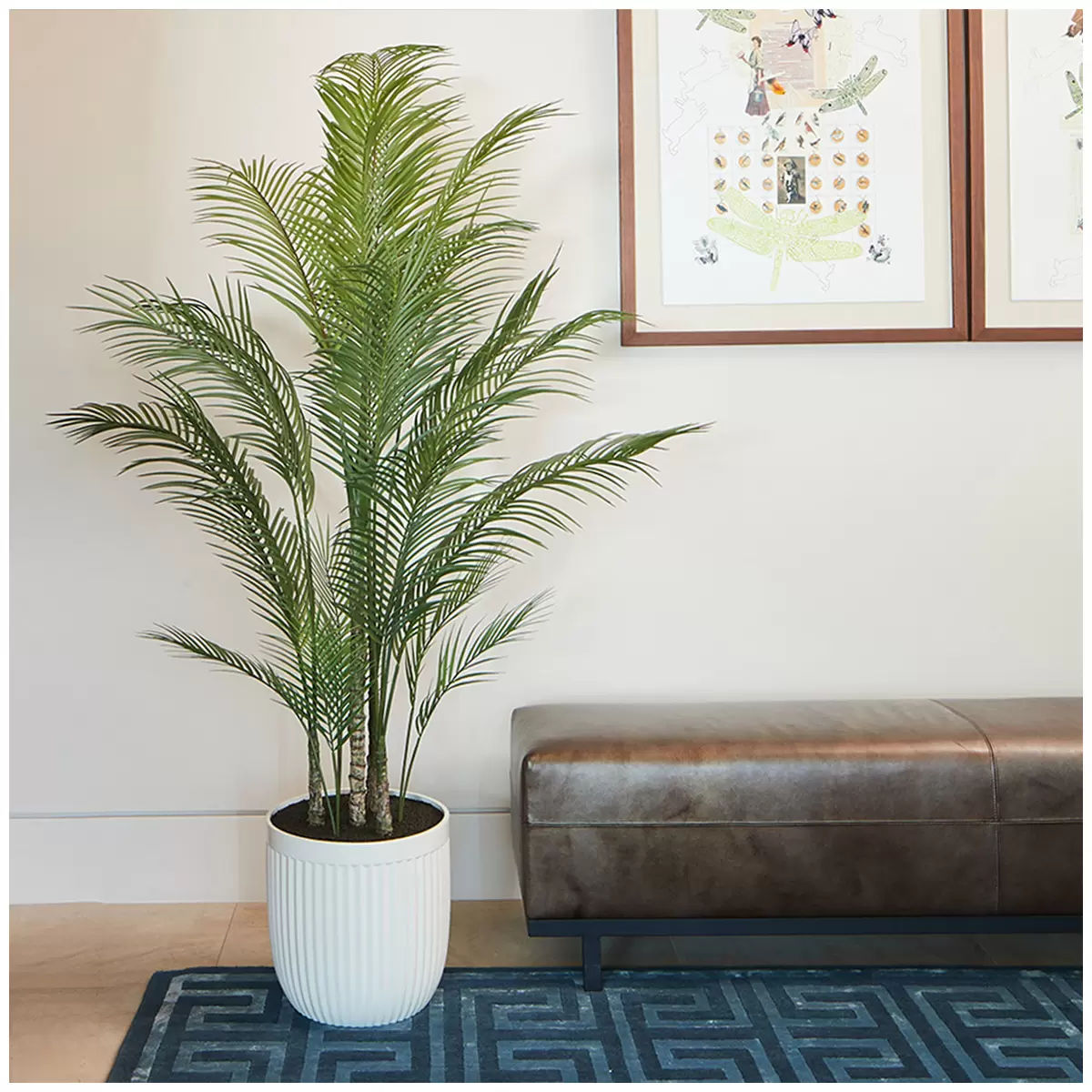 Wellness Accessories: Artificial Palm Tree In Ribbed Pot 2M