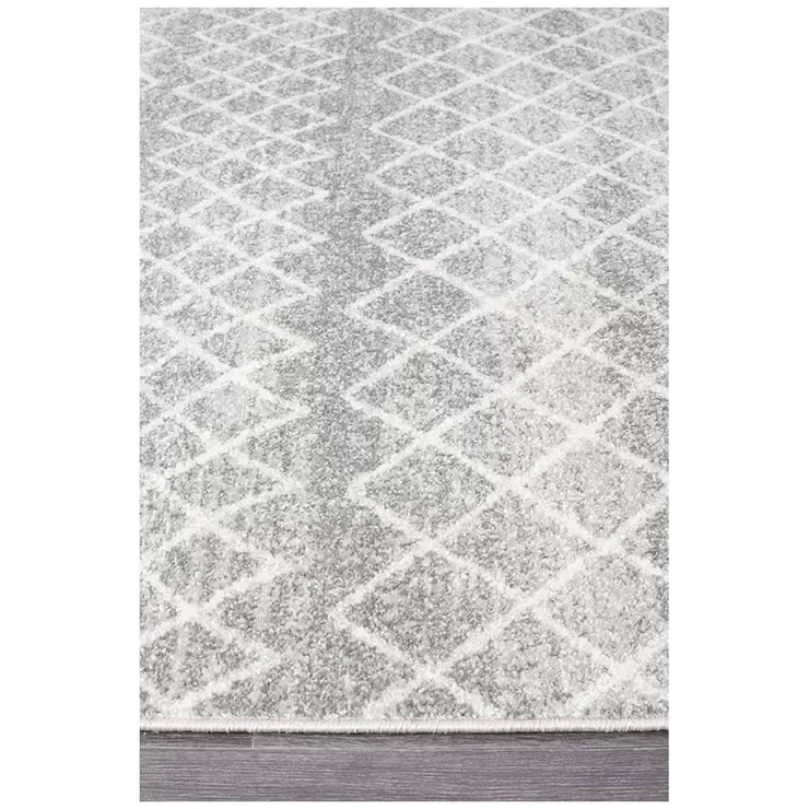 Oasis Silver Rug 330 x 240cm - Bohemian Style, Polypropylene Material