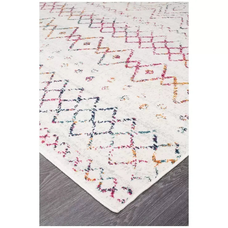Oasis Multi Rug 330 x 240cm - Bohemian Tribal Style in Vivid Brights and Soft Neutrals
